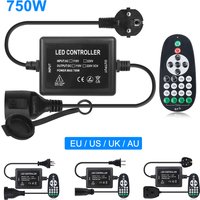 AC 110V 220V 240V LED Dimmable Controller 750W Christmas Outdoor String Lights Bulb Adjust Bright 23Keys Remote EU US UK AU Kit