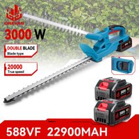 ONEVAN 20Inch Electric Hedge Trimmer 20000RPM Cordless Trimmer Pruning Lawn Mower Gardening Lithium-Ion Battery Power Tool