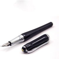 Luxury Brand Duke 600 Fountain Pen Metal Black Double Layer Complex Nib Calligraphy Stationery Office School Supplies