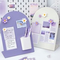 Großes Desktop-Nachrichtenbrett Vertikaler Gebogener Magnetischer Bilderrahmen Eingangs-Displayboard Büro Zuhause Schreibtisch-Dekoration