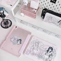 Anime Angel Wings Girl Pink Y2K Cover For iPad Pro 13 11th M5 M4 12.9 A16 10 8 7 9th 10th For Ipad Air 11 M2 M3 Mini Tablet Case