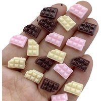 50Pcs New Cute Chocolate Series Resin Flatback Ornament Jewelry Making Manicure Hairwear Accessorie