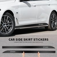 2Pcs Side Skirt Sill Stripe Body Decals Sticker For Volvo Rdesign Polestar AWD V50 S60 XC60 S40 XC40 XC90 V60 S80 S90 V90 V70 T6