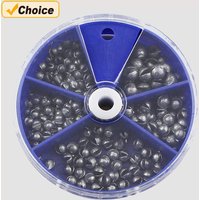 Fishing Weights Kit Split Shot Sinkers Aggravated 5 Sizes Round Removable Lead Explosion Sinker Fishing Float Weight Accessories