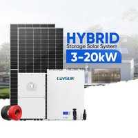 Off on Grid 10kw Hybrid Solar Energy System with Deye Hybrid Inverter 3kw 5kw 8kw 15kw 20kw Residential Solar Home Power System