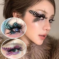 Fake Eyelashes Drama Stage Masquerade Party Speckled Thick Feather False Eyelashes Masquerade Party Women Cosmetics