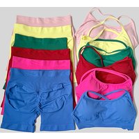 Sports Fitness Hip-lifting Tight Back Cross Running Workout Gym Shorts Breathable Comfortable Sports Suit