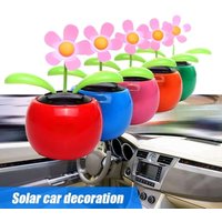 Solar Powered Dancing Flower Swinging Animated Dancer Toy Cars Office Home Decoration Car Ornament Accessories
