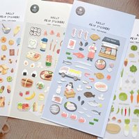 Korean Import Suatelier Farm Fish Market Baking Sticker Scrapbooking Diy Journaling Diary Decor Stationery Sticker School Gift