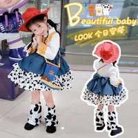 Girl Jessie Cosplay Costume Cartoon Movie Toy Cowboy Doll Outfits Halloween Costumes Carnival Party Parade Fancy Lolita Dress