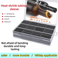 Universal 400 piece heat shrink tubing kit -3:1 adhesive backing, household marine grade heat shrink film, insulation tubing