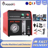 Podofo Smoke Machine Leak Detector Tool Smoke/Air Mode with Pressure Gauge Flow Meter Built-in Air Pump Automotive Smoke Tester