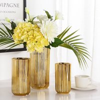 Nordic Ceramic Vase Golden Vase Flower Arrangement Pot Flower Storage Container Home Living Room Desktop Decor Friend's Gift