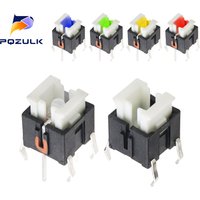 5PCS TS-H002 Touch Switch Pin With Light 6 * 6 * 7 Blue LED4 pin reset button micro button environmental protection