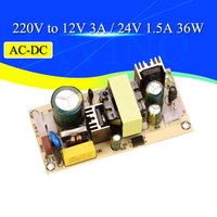 36W Switching Power Supply Module Bare Circuit Board AC-DC AC110V-220V TO 12V 3A / 24V 1.5Afor Replace/Repair