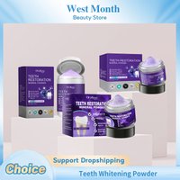 Teeth Whitening Purple Powder Oral Clean Anti Tooth Decay Remove Bad Breath Strengthen Gums Refresh Dental Bleaching Toothpaste