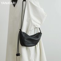 YANATARI Genuine leather dumpling bag Shoulder Bag Handbag Women's Crossbody Bags Cowhide 2026 large capacity shell-shaped bag