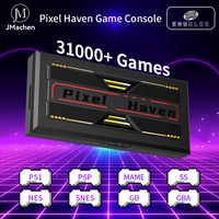 JMachen Pixel Haven Retro Game Console for TV/PC with 31000+Games&20+Emulator for PS1/PSP/MAME/SS/NES/SNES RK3128 Emuelec 4.7 OS