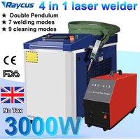 3000W Raycus Double Wobble Laser Welder 4 in 1 Laser Cleaning Welding Cutting soldering for Metal Handheld Fiber Laser Welding