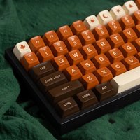 173 Keys Coffee Double Shot ABS Keycaps SA Profile Minimalist Style Keyboard Keycaps for Cherry MX Switches Mechanical Keyboard