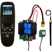 1Set RX40G Remote Control with 1.54inch Color Screen Display 12V/24V 15A-40A Receiver GPS One Click Return for Trawler RC Boat