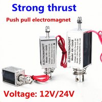 DC12V 24V Through Push Pull Kleiner DC-Elektromagnet 0520B 0530B 0630B 0730B Starker Zugschalter 5N Hubmagnet