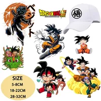 Dragons Ball Heat Transfer Stickers T-Shirt Hat Men Women DIY Cute Anime Figure Goku Patches Iron on Patches Decal Appliqu Gift