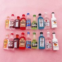 11pcs Mini Simulation Resin 3D Pendant Earrings Keychain Pendant DIY Accessories