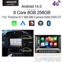 CarPlay 7' 2 DIN Android 14.0 Car DVD Player 8 Core 4GB DSP Multimedia GPS Autoradio for Porsche 911 996 986 Cayman Boxster image 4