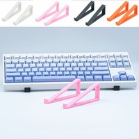 1 Pair Portable Keyboard Elevated Stand Accessories Plastic Computer Keyboard Riser Raised Keyboard Angle Monitor Holder
