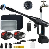 6-in-1 Akku-Hochdruckreiniger mit 3 Geschwindigkeitsmodi, max. 200 Bar, Spritzpistole, mobile kabellose Hochdruck-Spritzpistole, Autoreinigungsmaschine
