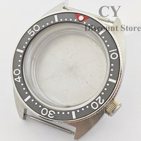 RICHUS NH35 Watch Case 40mm Silver Stainless Steel Sapphire Crystal Watch Case Fit NH35 NH36 Movement Watch Accessories Parts
