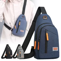 Casual Oxford Cloth Men Chest Bag Lightweight Large Capacity Crossbody Bag Waterproof Multifunctional Waist Bag