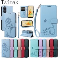 Flip Wallet Magnetic Case For OPPO Reno 8T 4Z 4F 5Z 5F 6Z 7Z 4 5 6 7 8 Lite Reno8 Pro Plus 5G Cover Leather Holder Protect Coque