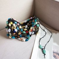 Women's Beaded Stone Decorated PU Leather Handbag Street-Trend Single Shoulder Hobo Underarm Bag Handheld Bag