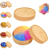 Giant Dumpling Squishy, Maltose Stress Ball, Taba Sensory Fidget, Colorful Bun with Steamer, Aesthetic Desk Decor, New