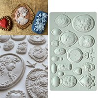 Gemstones, Emblems, Relief Silicone Mold Fondant Cake Decorating Silicone Mold Clay,Sugarcraft Chocolate Baking Tool,Kitchenware