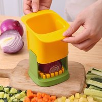 1pc Vegetable Cutter Multi Function Onion Dicer Potato Fries Slicer Fruit Chopper Home Kitchen Cooking Gadget