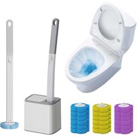 Disposable Toilet Brush, Toilet Bowl Wand Holder Set with 18PCS Cleaner Refills,Brush Long Handle Home Wc Accessories Tool
