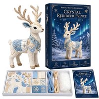 Beginner Felt Animal Sewing Kit Cute Reindeer Beginner-Friendly DIY Pre-Cut Funny Crafting Set For Kids Adults Teens
