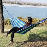 Hammock Leisure Durable Single Travel Swing Chair Hanging Bed Casual Hammocks For Patio Garden Backyard Outdoor Indoor With Bag