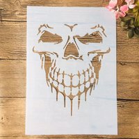 A4 29cm Evil Skull Ghost DIY Layering Stencils Wall Painting Scrapbook Coloring Embossing Album Decorative Template