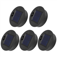 FUFU 5 Pack Replacement Solar Light Parts(Top Size 2.76 Inches Bottom Size 2.36 Inches)7 Lumens Warm White LED Waterproof