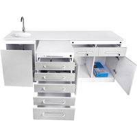 Anteeth Customized Dental Clinic Cabinet Stainless Steel Material Marble Table Ceramic Sink Dental Cabinet Furniture