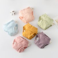 Breathable Baby Training Pants Waterproof Diapers Cotton Gauze Washable Nappies for Toddler Children Toilet Training Study Pants