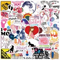 56Pcs Cute Pregnancy Stickers DIY Stickers Scrapbooking Phone Luggage Skateboard Waterproof Graffiti Decals