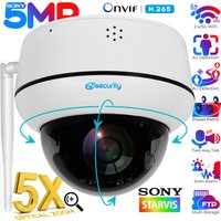 5MP Wifi dôme PTZ caméra 5X Zoom optique caméra IP suivi humanoïde conversation bidirectionnelle sans fil caméras de Surveillance de sécurité à domicile