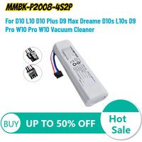 MMBK-P2008-4S2P Battery Replacement for D10 L10 D10 Plus D9 Max Dreame D10s L10s D9 Pro W10 Pro W10 Vacuum Cleaner