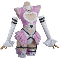 New NieR Automata Doll 2B Cosplay Costume Valentine's Day Maid Fan Leather Jacket Tight Dress For Game Party Halloween