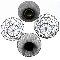 High Quality Black Gold Iron Fruit Basket Multi-sizes Home Storage Fruit Plate Metal Vegetable Storage Bowls Living Room